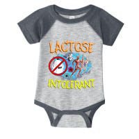 Lactose Intolerant Ironic Sarcastic Funny Humor Cringe Meme Infant Baby Jersey Bodysuit