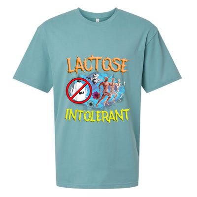 Lactose Intolerant Ironic Sarcastic Funny Humor Cringe Meme Sueded Cloud Jersey T-Shirt