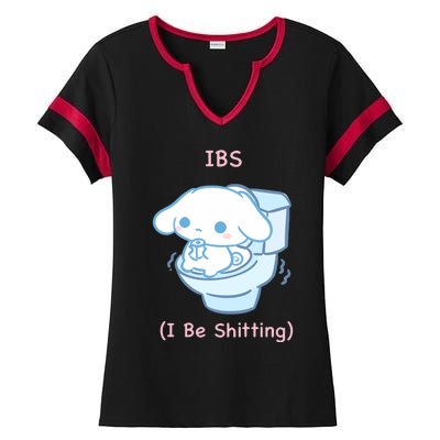 Limited Ibs I Be Shitting Ladies Halftime Notch Neck Tee