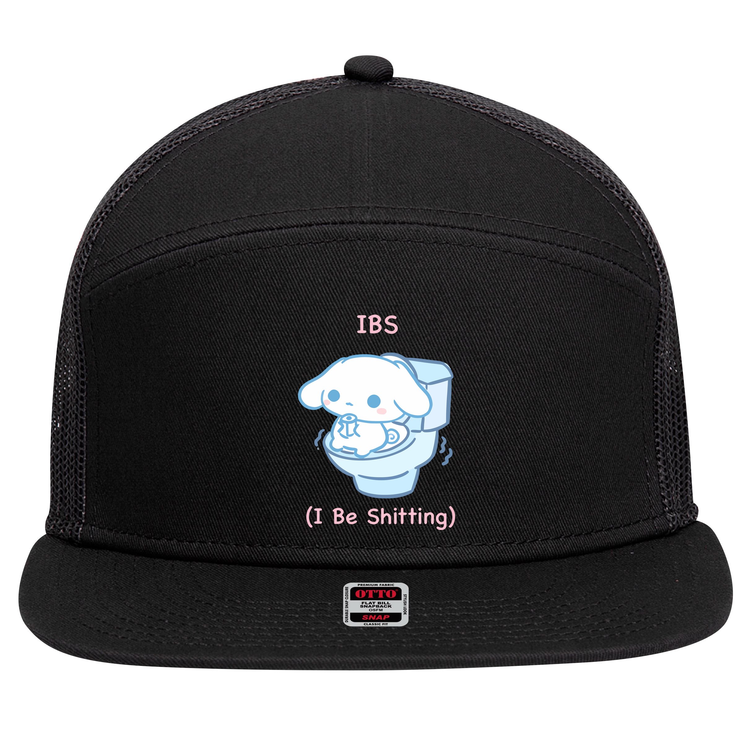 Limited Ibs I Be Shitting 7 Panel Mesh Trucker Snapback Hat