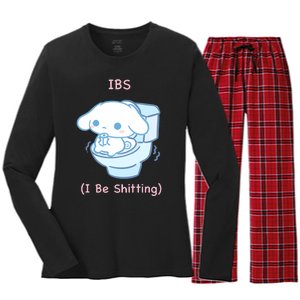 Limited Ibs I Be Shitting Women's Long Sleeve Flannel Pajama Set 