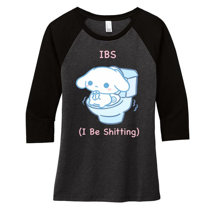 Limited Ibs I Be Shitting Women's Tri-Blend 3/4-Sleeve Raglan Shirt