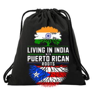 Living In India With Puerto Rican Roots Puerto Rican Grown Drawstring Bag