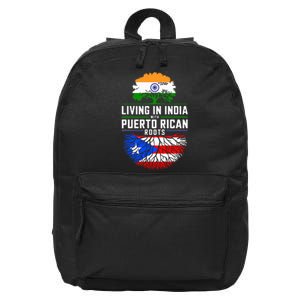 Living In India With Puerto Rican Roots Puerto Rican Grown 16 in Basic Backpack