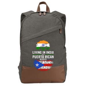 Living In India With Puerto Rican Roots Puerto Rican Grown Cotton Canvas Backpack