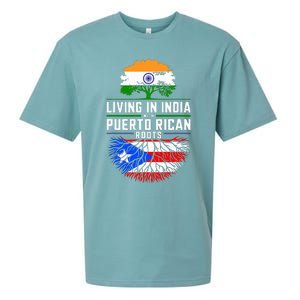 Living In India With Puerto Rican Roots Puerto Rican Grown Sueded Cloud Jersey T-Shirt