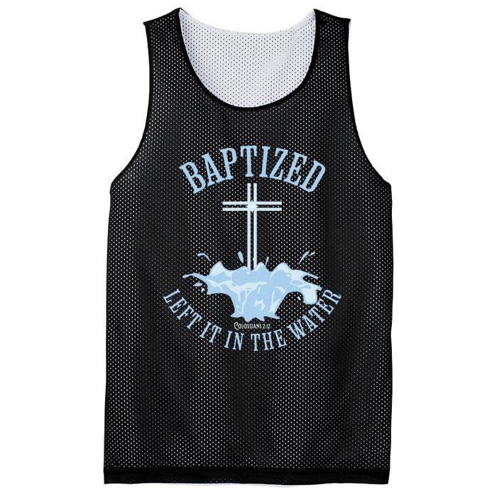 Left It In The Water Colossians 212 Baptized Christian Mesh Reversible Basketball Jersey Tank