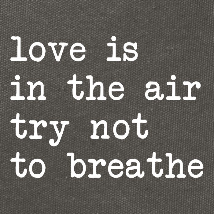 Love Is In The Air Try Not To Breathe Funny Valentines Day Cotton Canvas Backpack