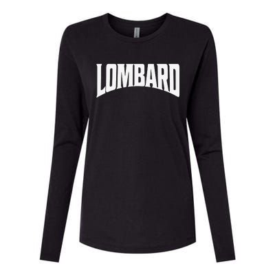 Lombard Illinois IL vintage state Athletic style Womens Cotton Relaxed Long Sleeve T-Shirt