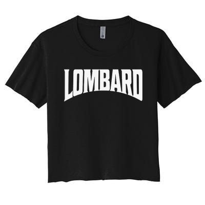 Lombard Illinois IL vintage state Athletic style Women's Crop Top Tee