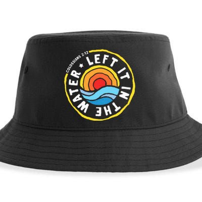 Left It In The Water Baptism Baptized Christian Faith Sustainable Bucket Hat