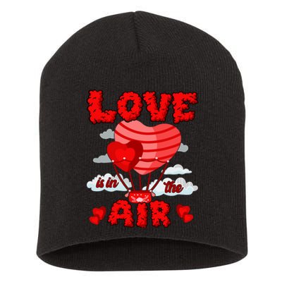 Love In In The Air Balloon Valentines Day Girl Boy Short Acrylic Beanie