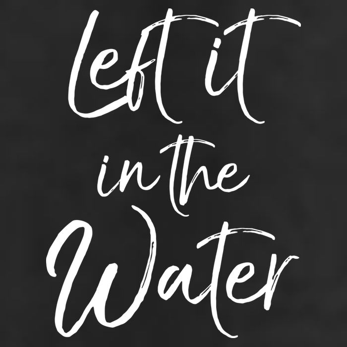 Left It In The Water Shirt Cute Christian Baptism Gift 7 Panel Mesh Trucker Snapback Hat