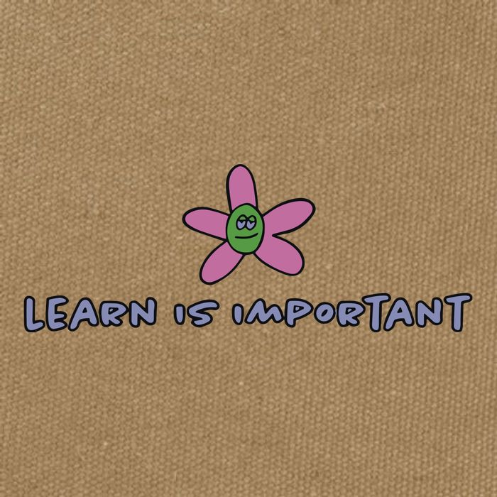 Learn Is Important Cotton Canvas Backpack