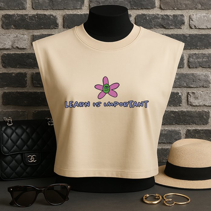 Learn Is Important Garment-Dyed Women's Muscle Tee