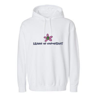 Learn Is Important Garment-Dyed Fleece Hoodie