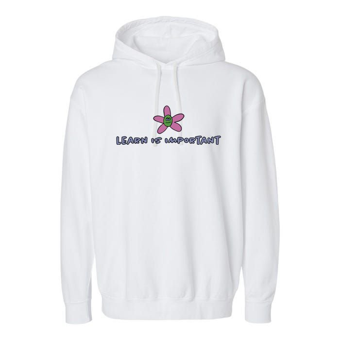 Learn Is Important Garment-Dyed Fleece Hoodie