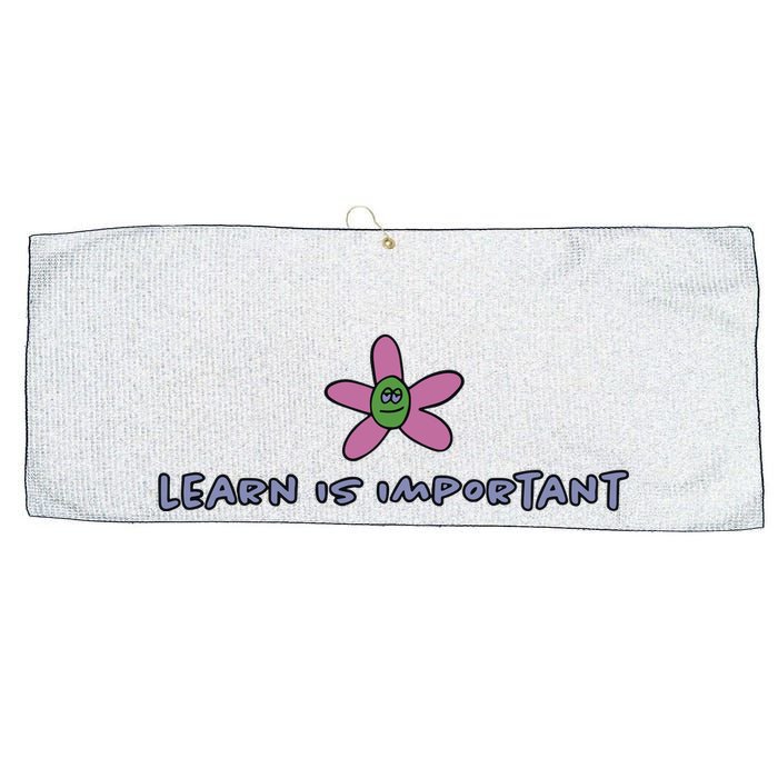 Learn Is Important Large Microfiber Waffle Golf Towel