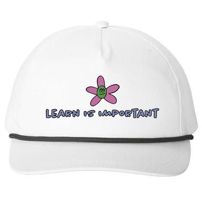 Learn Is Important Snapback Five-Panel Rope Hat