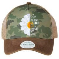 Life Is Just Better When I'm With My Wife Sunflower Legacy Tie Dye Trucker Hat