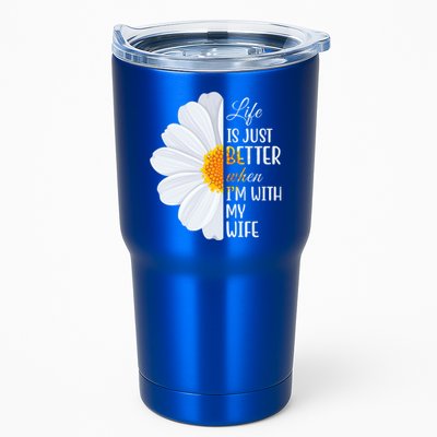 Life Is Just Better When I'm With My Wife Sunflower Tumbler