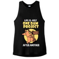 Life Is Just One Dam Project After Another Ladies PosiCharge Tri-Blend Wicking Tank