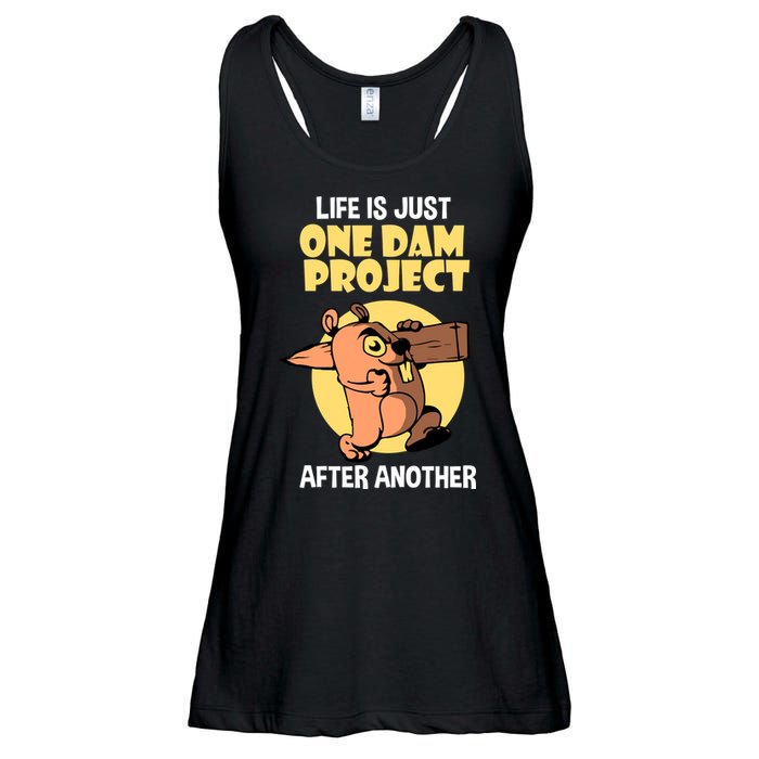 Life Is Just One Dam Project After Another Ladies Essential Flowy Tank