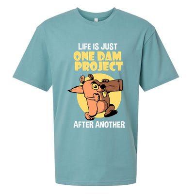 Life Is Just One Dam Project After Another Sueded Cloud Jersey T-Shirt
