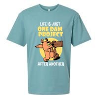 Life Is Just One Dam Project After Another Sueded Cloud Jersey T-Shirt