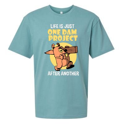 Life Is Just One Dam Project After Another Sueded Cloud Jersey T-Shirt