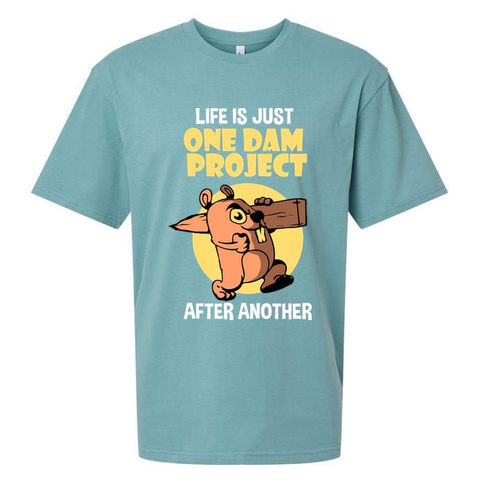 Life Is Just One Dam Project After Another Sueded Cloud Jersey T-Shirt