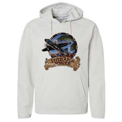 Lucasfilm I.N.D.I.A.N.A J.O.N.E.S Adventure Plane Vintage Performance Fleece Hoodie