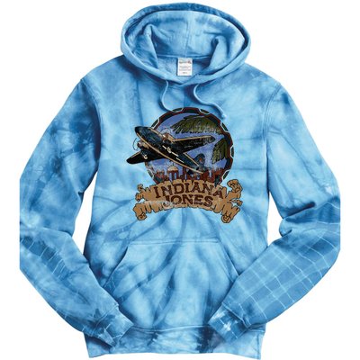 Lucasfilm I.N.D.I.A.N.A J.O.N.E.S Adventure Plane Vintage Tie Dye Hoodie