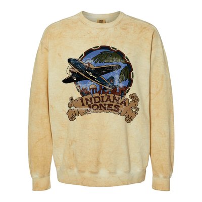 Lucasfilm I.N.D.I.A.N.A J.O.N.E.S Adventure Plane Vintage Colorblast Crewneck Sweatshirt