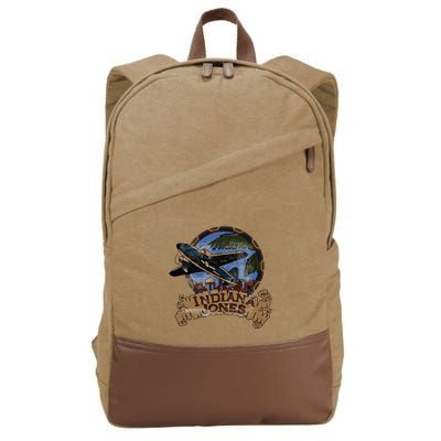 Lucasfilm I.N.D.I.A.N.A J.O.N.E.S Adventure Plane Vintage Cotton Canvas Backpack