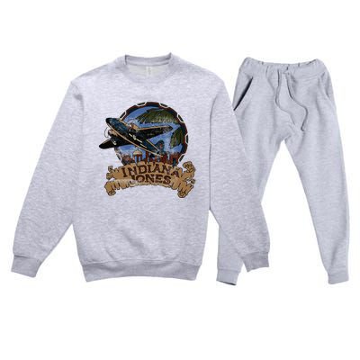 Lucasfilm I.N.D.I.A.N.A J.O.N.E.S Adventure Plane Vintage Premium Crewneck Sweatsuit Set