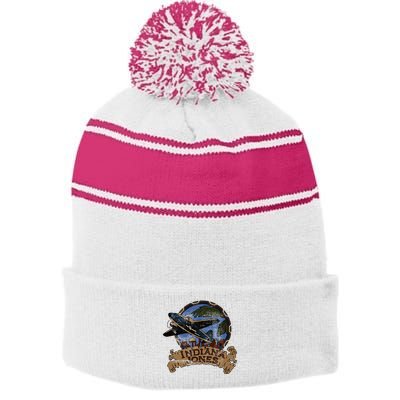 Lucasfilm I.N.D.I.A.N.A J.O.N.E.S Adventure Plane Vintage Stripe Pom Pom Beanie