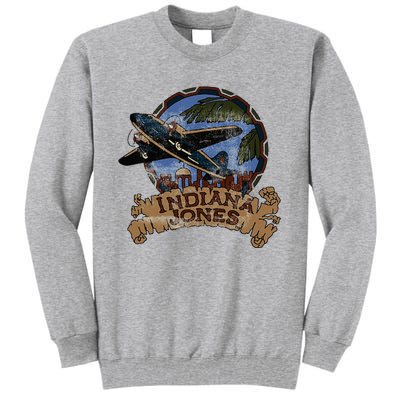 Lucasfilm I.N.D.I.A.N.A J.O.N.E.S Adventure Plane Vintage Tall Sweatshirt