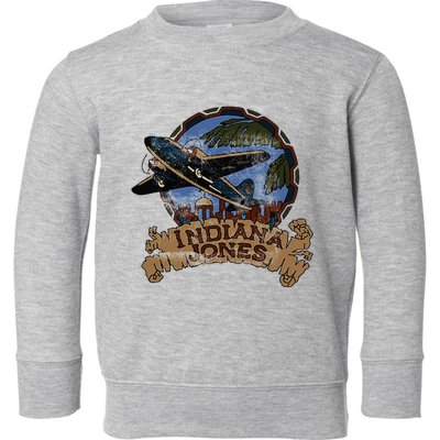 Lucasfilm I.N.D.I.A.N.A J.O.N.E.S Adventure Plane Vintage Toddler Sweatshirt