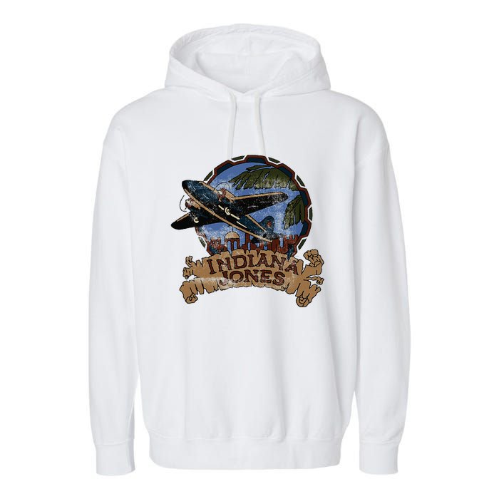 Lucasfilm I.N.D.I.A.N.A J.O.N.E.S Adventure Plane Vintage Garment-Dyed Fleece Hoodie