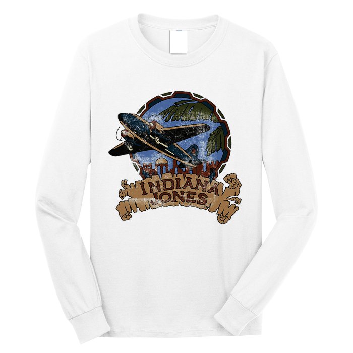 Lucasfilm I.N.D.I.A.N.A J.O.N.E.S Adventure Plane Vintage Long Sleeve Shirt