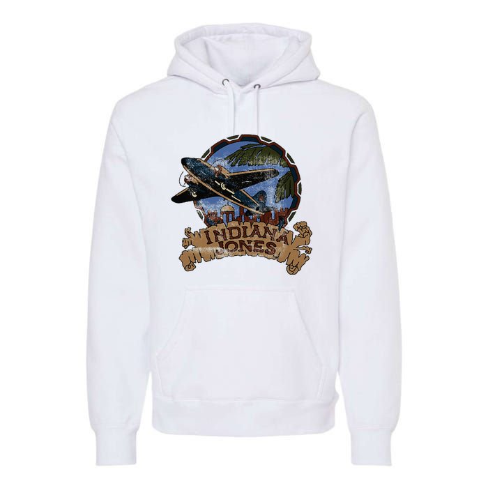 Lucasfilm I.N.D.I.A.N.A J.O.N.E.S Adventure Plane Vintage Premium Hoodie