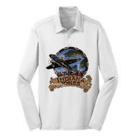 Lucasfilm I.N.D.I.A.N.A J.O.N.E.S Adventure Plane Vintage Silk Touch Performance Long Sleeve Polo