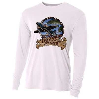 Lucasfilm I.N.D.I.A.N.A J.O.N.E.S Adventure Plane Vintage Cooling Performance Long Sleeve Crew