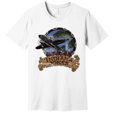 Lucasfilm I.N.D.I.A.N.A J.O.N.E.S Adventure Plane Vintage Premium T-Shirt