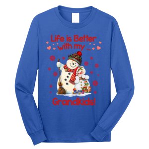 Life Is Just Better When IM With My Grand Snow Gift Cute Gift Long Sleeve Shirt