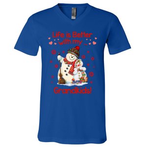 Life Is Just Better When IM With My Grand Snow Gift Cute Gift V-Neck T-Shirt