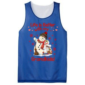 Life Is Just Better When IM With My Grand Snow Gift Cute Gift Mesh Reversible Basketball Jersey Tank