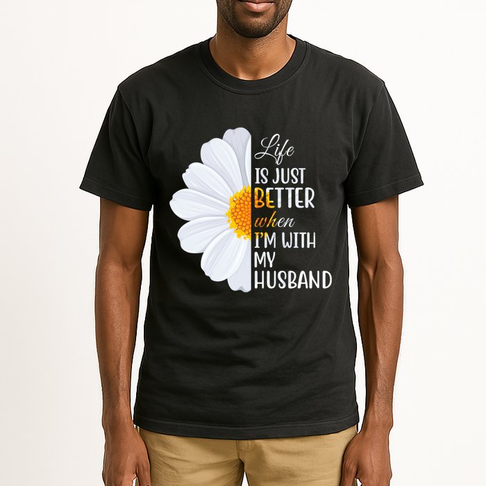 Life Is Just Better When I'm With My Husband Sunflower Tall T-Shirt