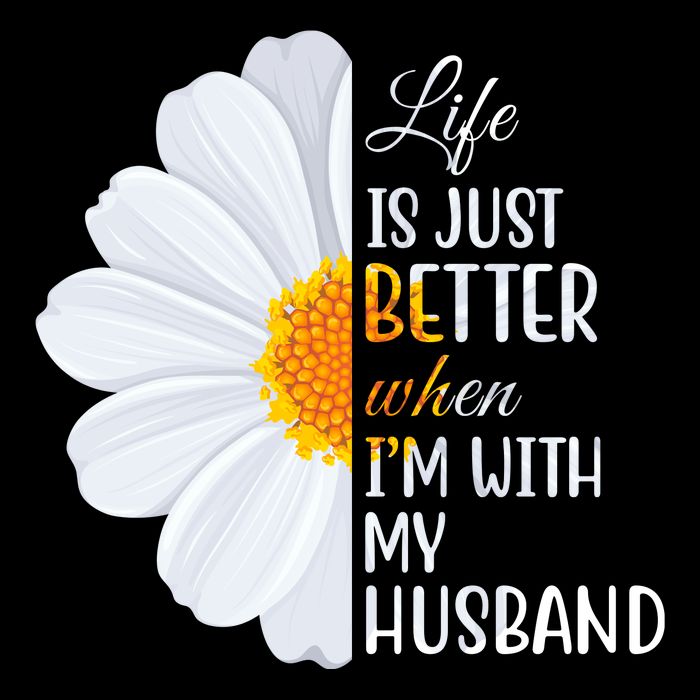Life Is Just Better When I'm With My Husband Sunflower Bucket Hat